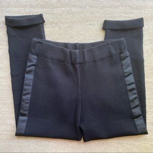 Zara Knit Pull on Pants With Tuxedo Stripe